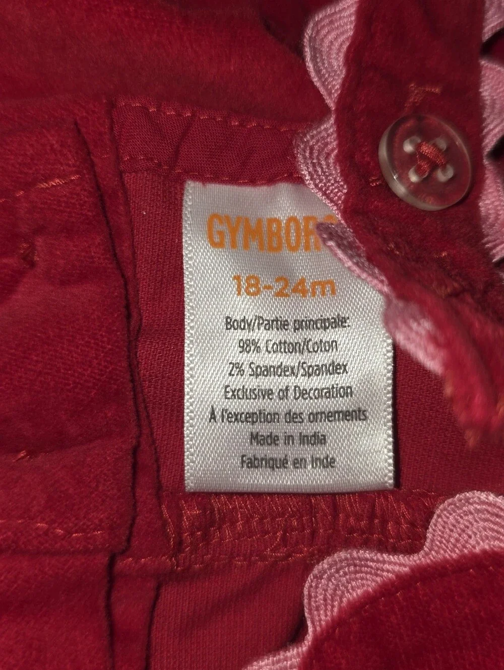 Gymboree Toddler Girl Embroidered Heart Jumper 18-24 Months Red Pink